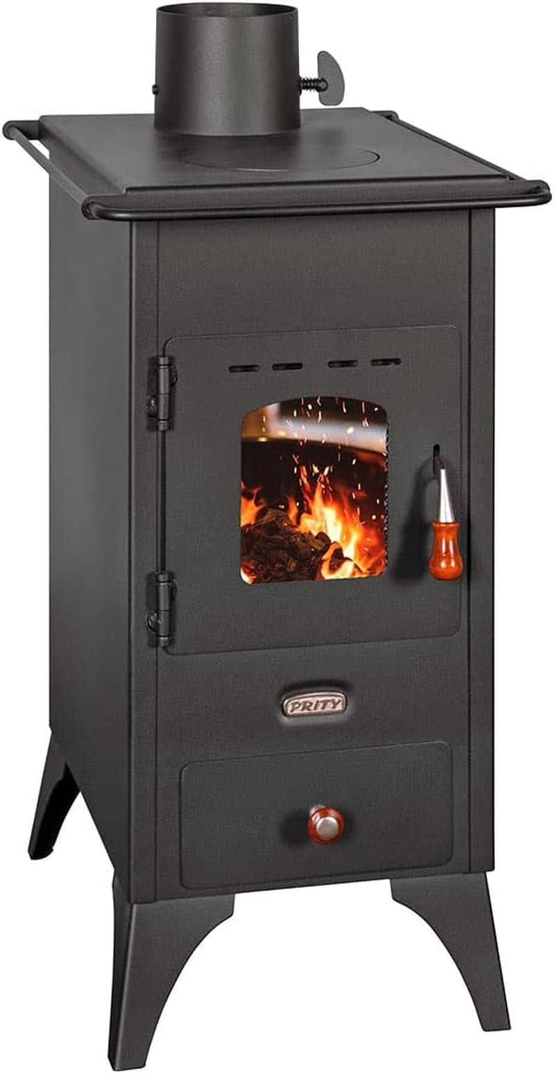 OtoSystem Mini SP Kaminofen – 5,2 kW – Kompakter, freistehender Holzofen – Mit Schamott-Auskleidung & Gussrost – Graphitschwarz