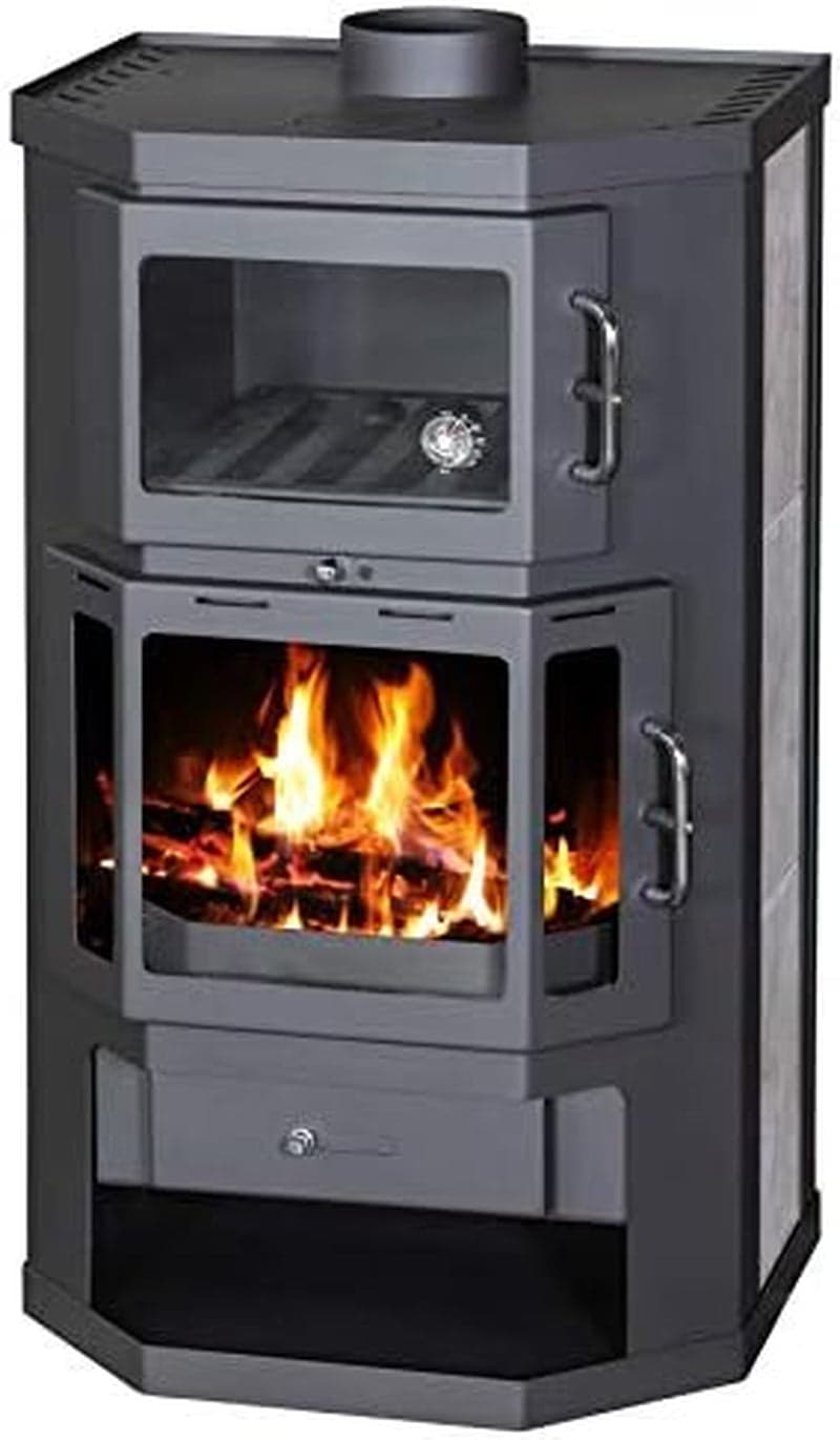 Victoria Taro Kaminofen – 10 kW – Zeitloses Design – Dauerbrand-fähig – Robuste Stahl-Konstruktion – Schwarz lackiert – Effiziente Heizlösung
