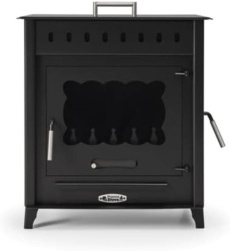 Prensa Vesubio 2 Kaminofen – 14,3 kW – Kraftvoller Werkstatt- & Küchenofen mit Backfach – Energieeffizienzklasse A – Robuste Stahl-Konstruktion – Inkl
