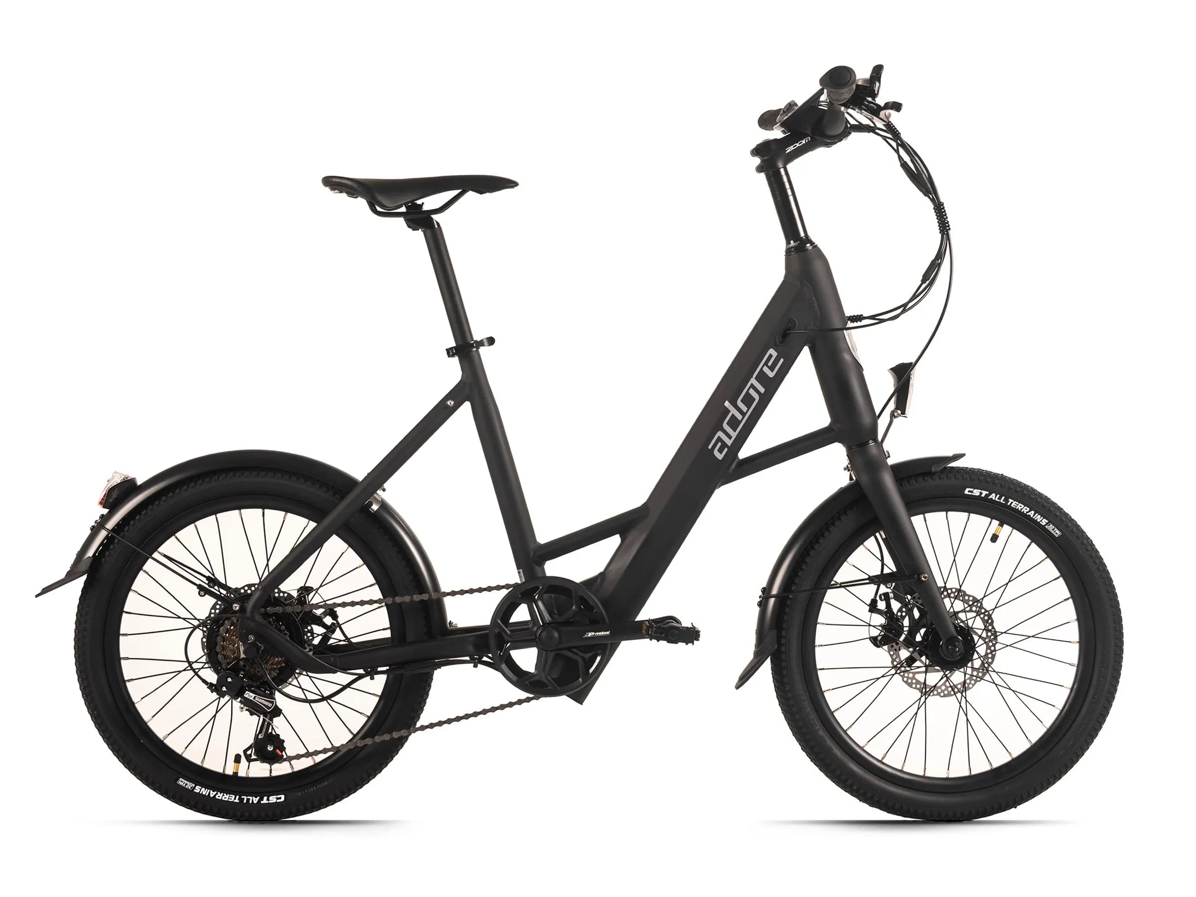 ADORE E-Citybike 20 Zoll Alu Kompaktfahrrad C-200 Compact Bike Heckmotor 45NM 10,4Ah Schwarz