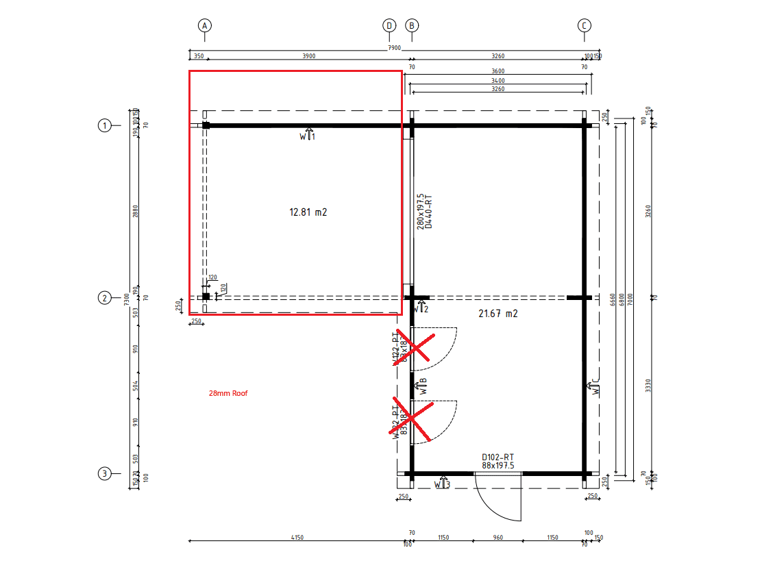 Eck-Gartenhaus “Hansa Deluxe A” 7x7m SA / RM25780 / Ringehahn