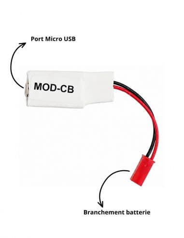 Chargeur Batterie USB 5v/1A JST - 3,7-4.2 V
