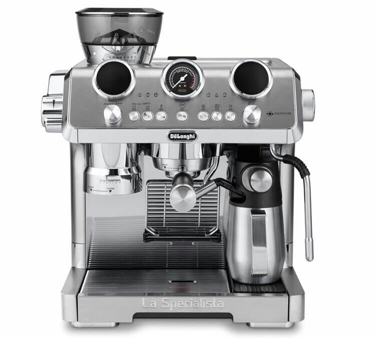 Delonghi - Siebträgermaschine mit integrierter Kaffeemühle - La Specialista Maestro EC9885.M - Edelstahl