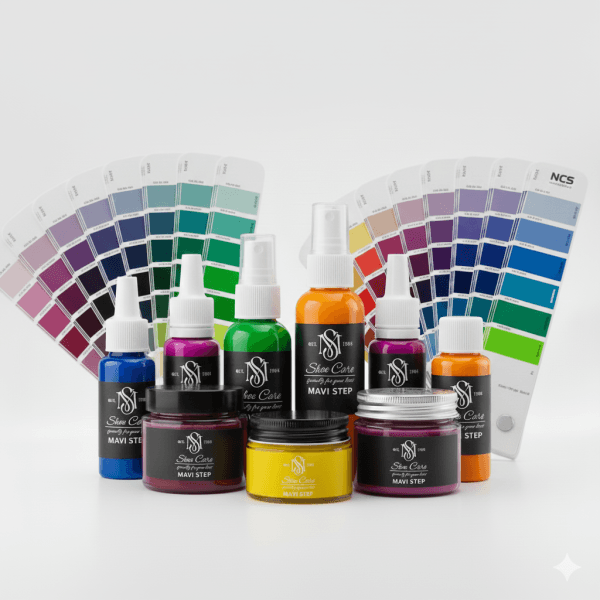 Custom Color Leather & Suede Restoration Kit NCS (S 0530-Y40R) (Peach-Orange), MAVI STEP MTO, Dye, Cream, Balm & Spray