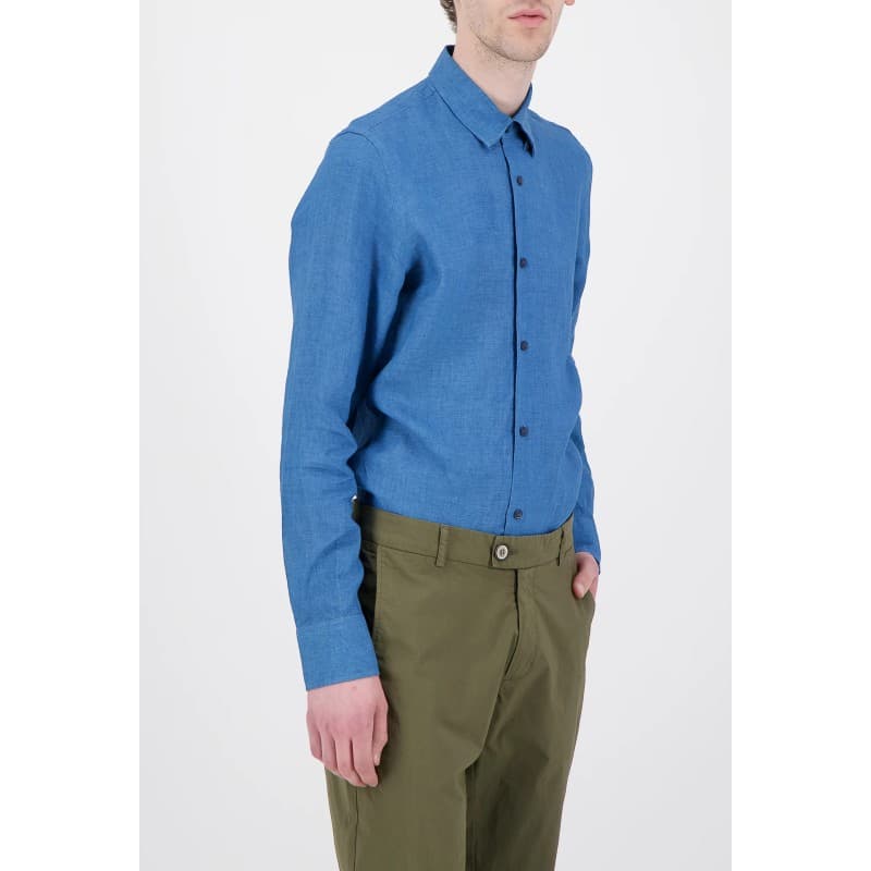 Chemise en lin bleu océan JAGVI - XL