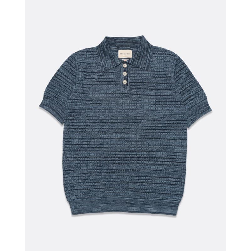 Polo Maille Renard Bleu Chiné FAR AFIELD - XS
