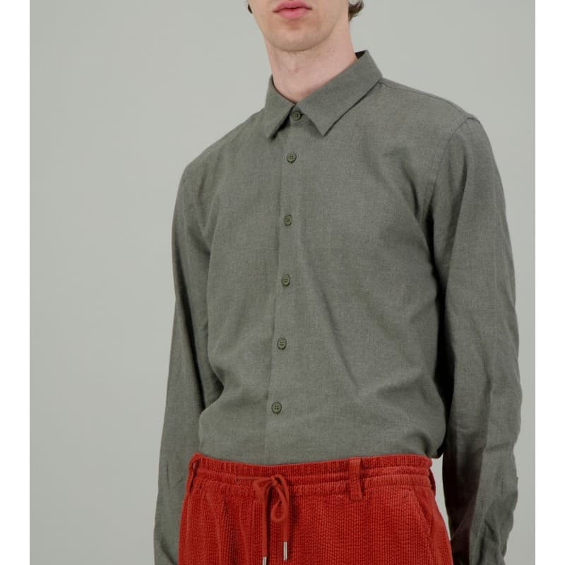 Chemise en flanelle kaki JAGVI - XL