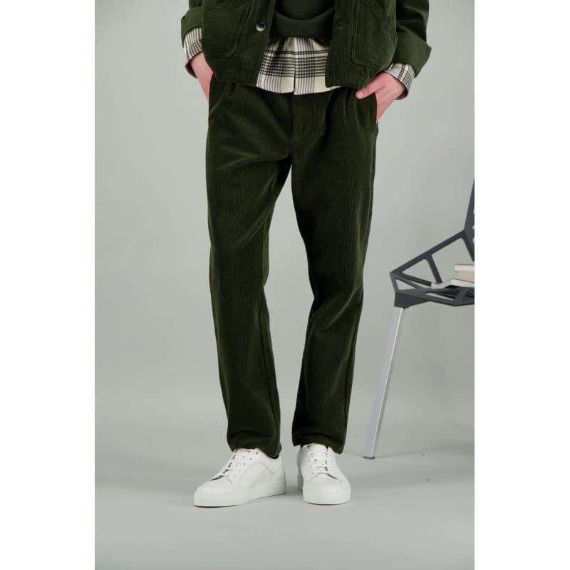 Pantalon Pleat Pants Velours Kaki JAGVI - 38FR