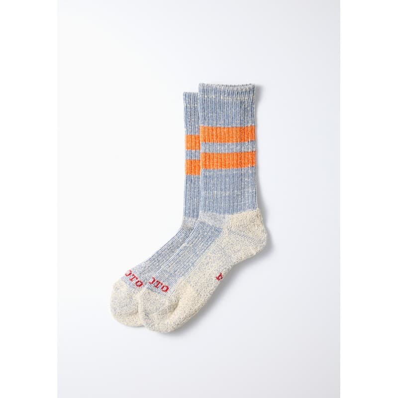 Chaussettes Pile Stripe Blue Orange ROTOTO - 42-45FR/9-11US