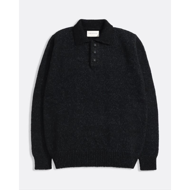 Polo ML Maille Kier Grey Fleck FAR AFIELD - L