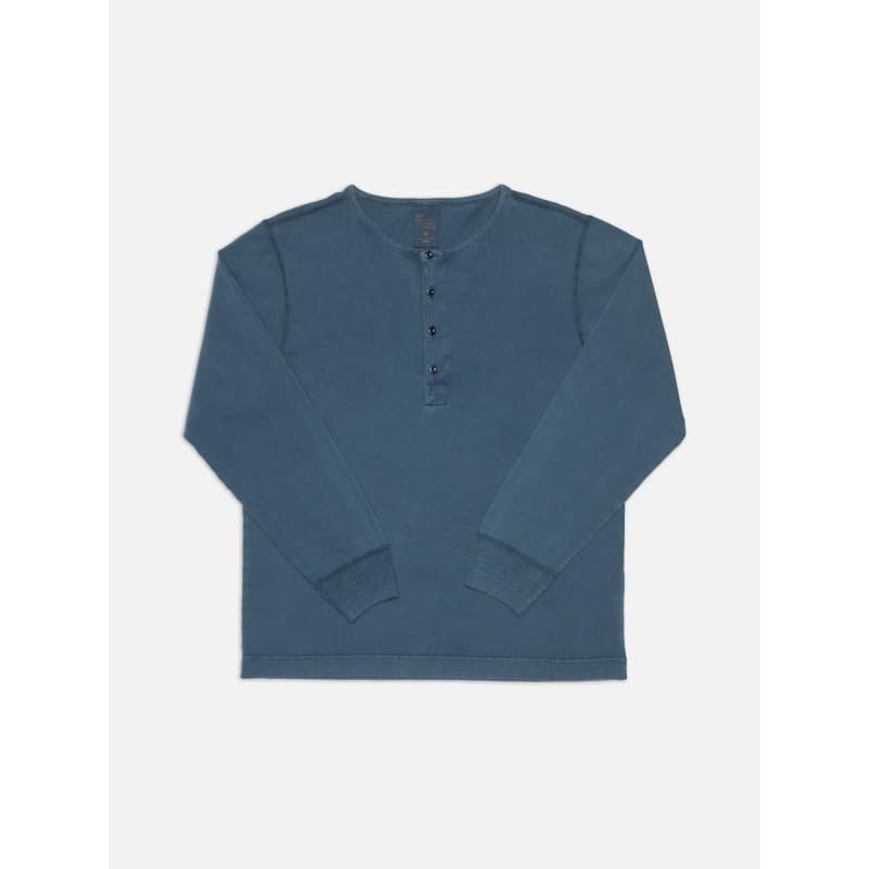 Henley ML bio Washed Blue NUDIE JEANS - M