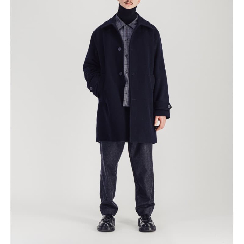 Manteau Caufield Laine Marine PARAGES - L