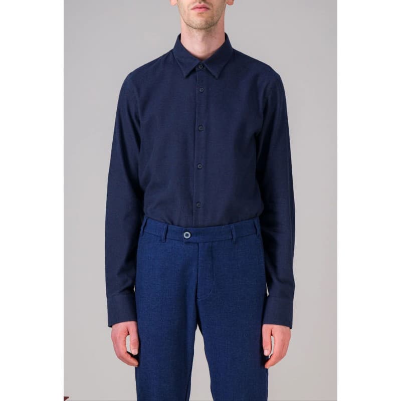 Chemise en flanelle bleue JAGVI - L