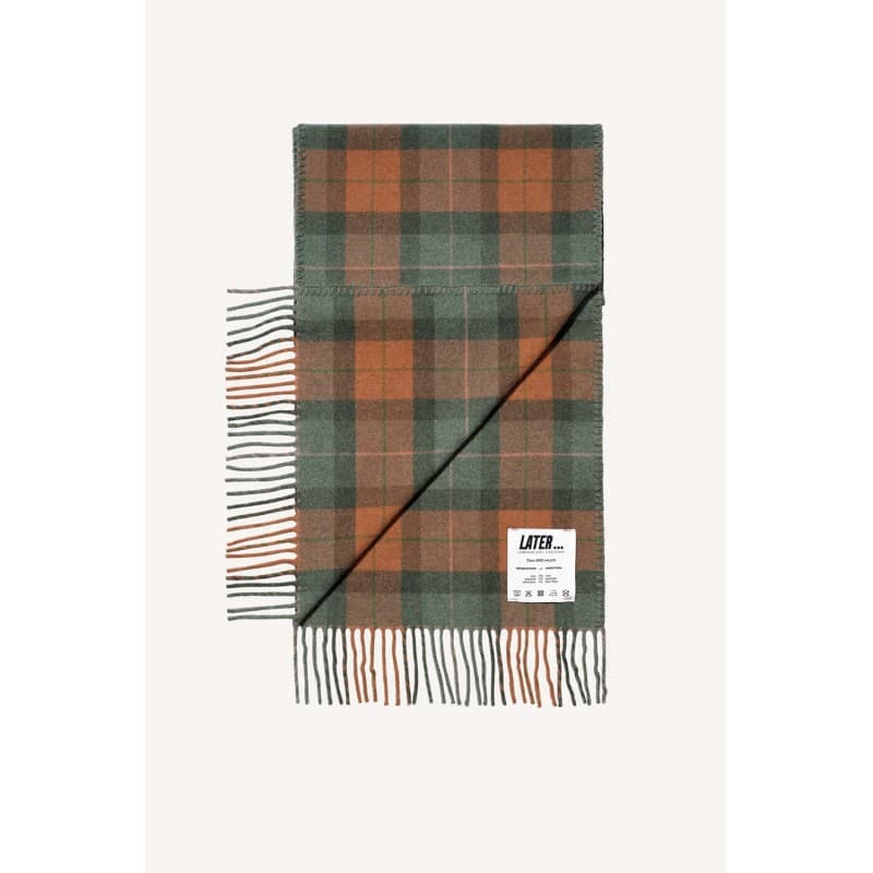 Echarpe Tartan Orange Vert LATER