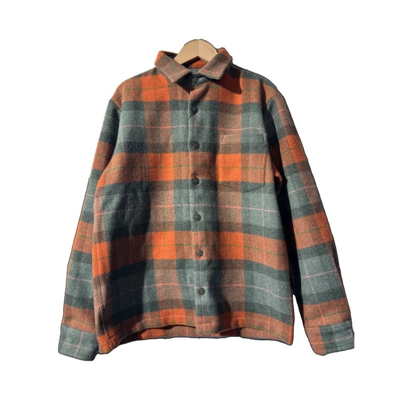 Surchemise Epure Tartan Orange / Vert LATER - L