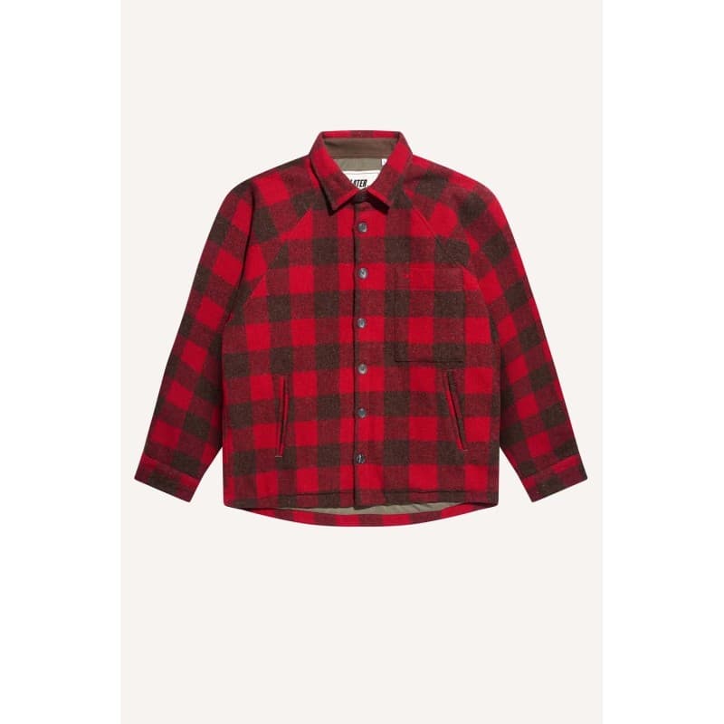 Veste Dune Laine Carreaux Rouge / Gris LATER - M