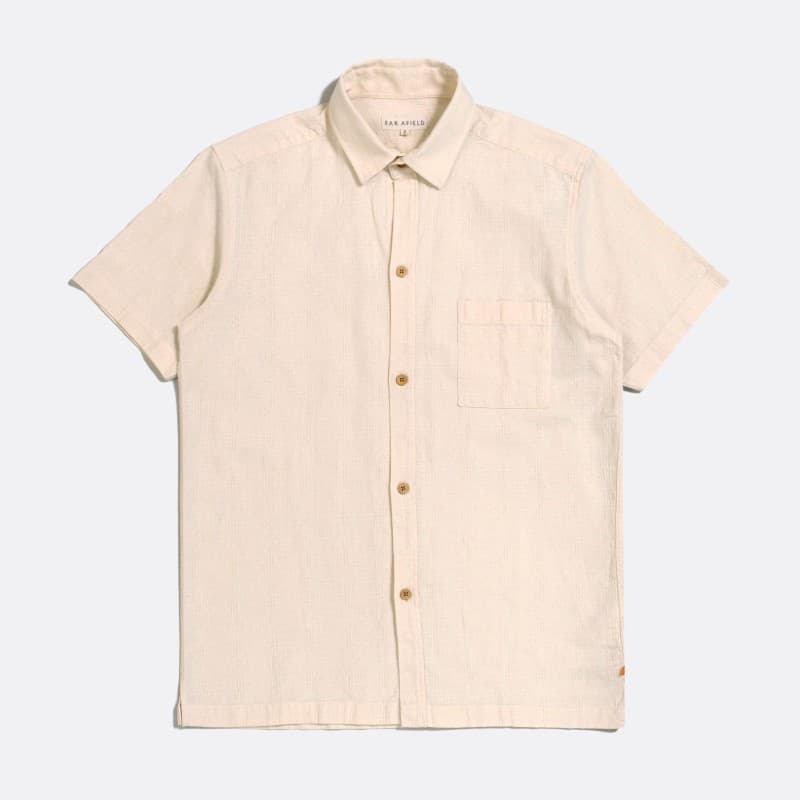 Chemise Costa texturée écrue FAR AFIELD - S