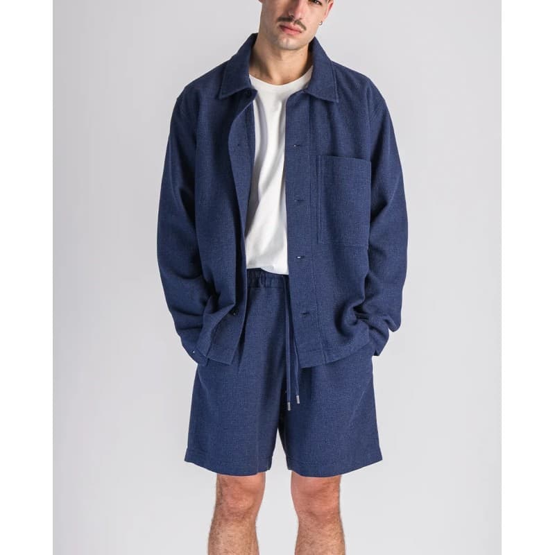 Surchemise Waffle Bleue PARAGES - L