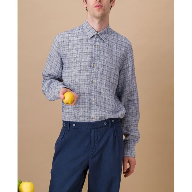 Chemise en lin Blue Shades JAGVI - XS