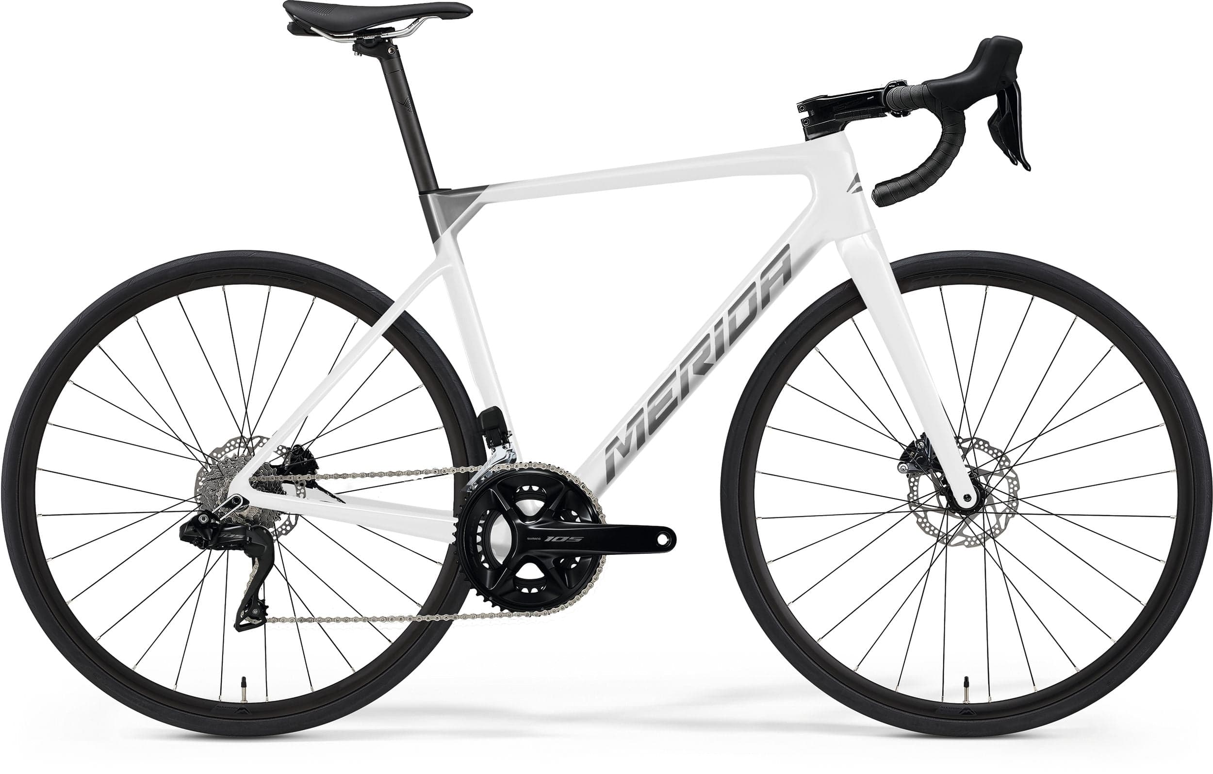 Merida Scultura 6000 White-Gunmetal Grey 2023 - Shimano 105 Di2 2x12sp - Merida Expert SL - S