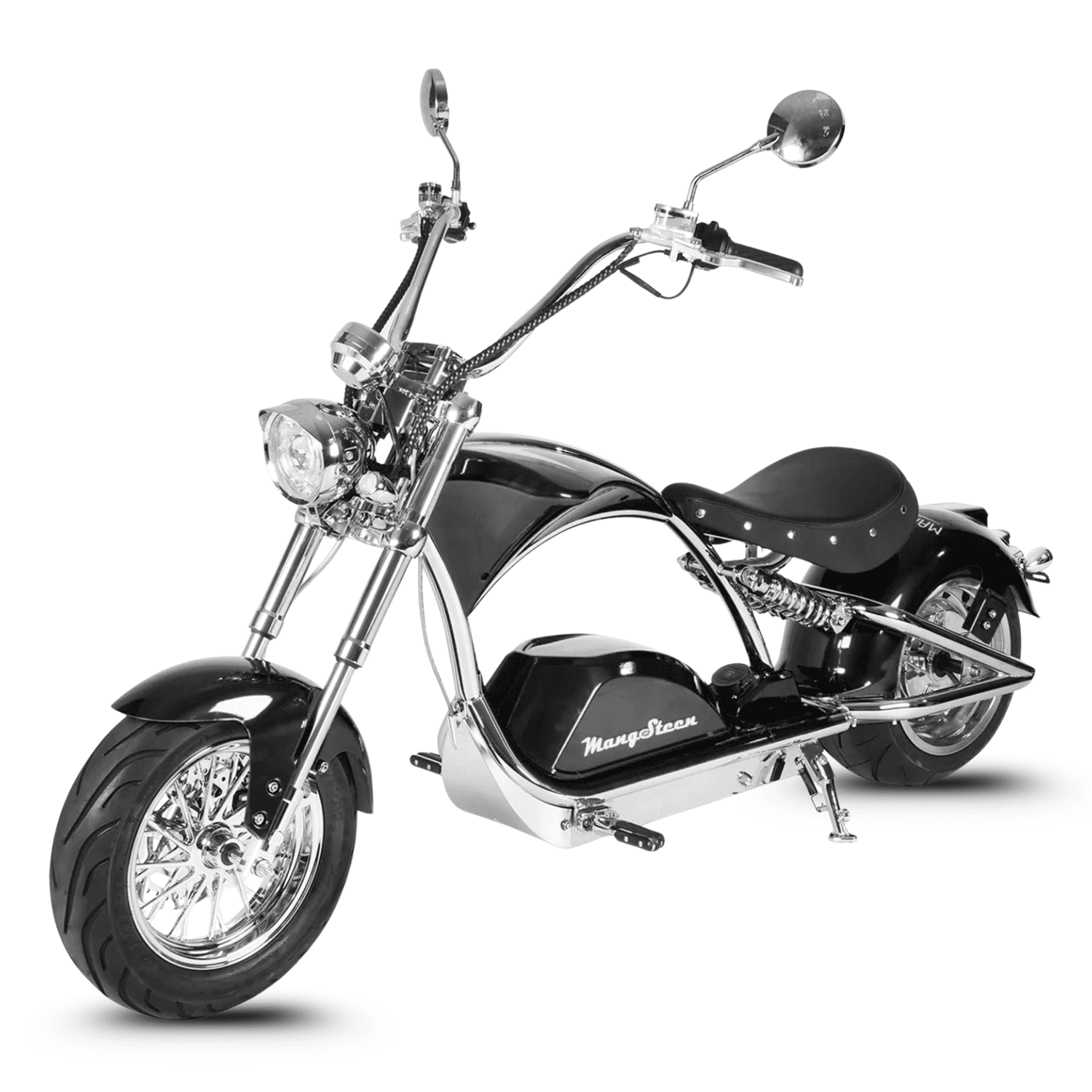 Trottinette Mangosteen électrique assise City Coco M1PS – cadre chromé & double motorisation