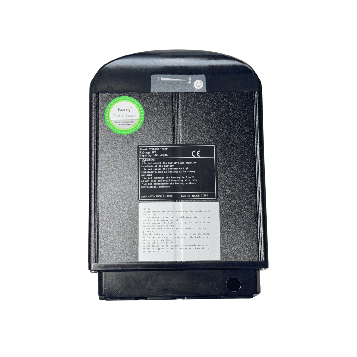 Batterie additionnelle lithium 36v/48v pour tricycle S2 300w/600w