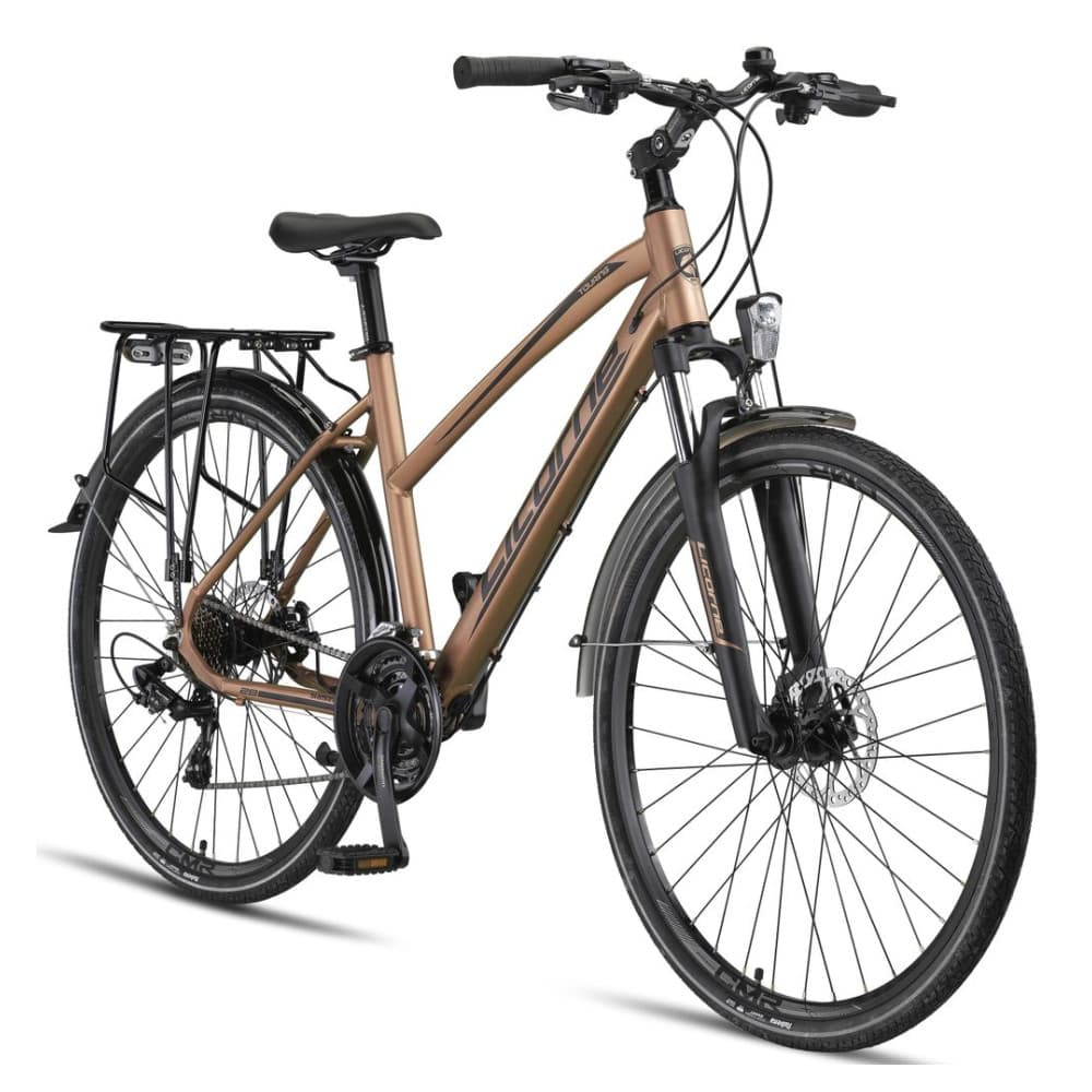 Licorne Bike Premium Touring Trekking Bike in 28 Zoll - Fahrrad für Jungen, Mädchen, Damen und Herren - 21 Gang-Schaltung - Mountainbike - Crossbike