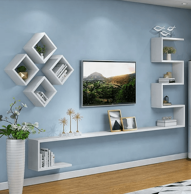 أرفف بتصميم هندسي بتصميم فاخر