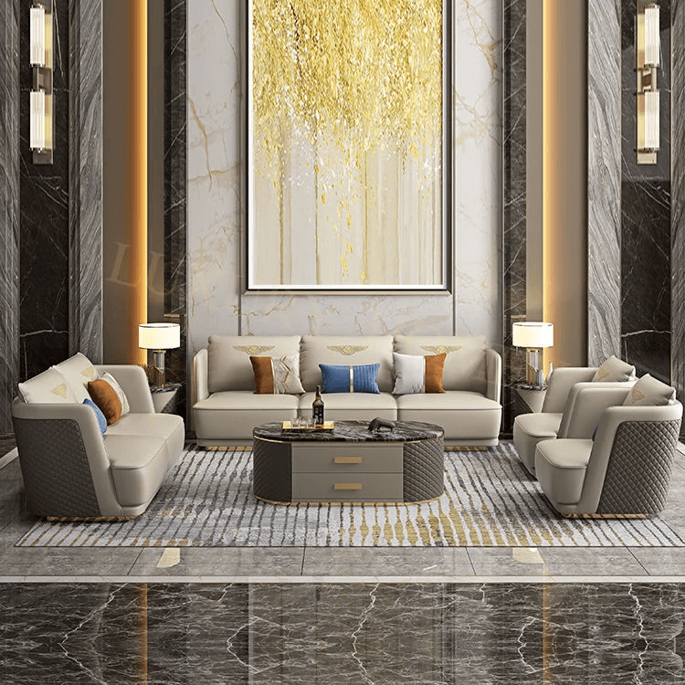 طقم كنب فاخر بتصميم أوروبي