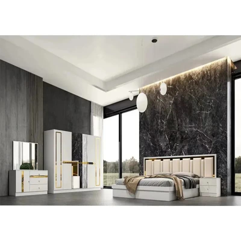 غرفة نوم بتصميم فريد و فاخر