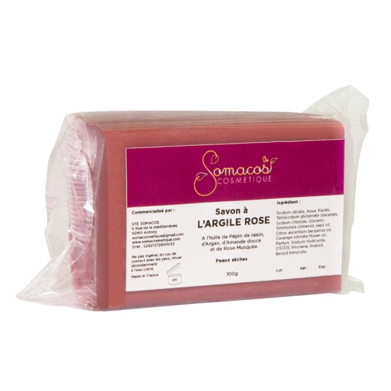 Savon à l'argile rose (peaux sèches)