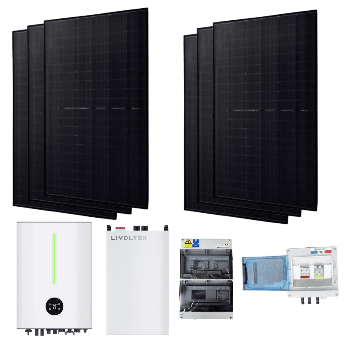 Hybrid-Solar-Kit mit 3000-W-Bifacial-Batterie von Livoltek – DMEGC