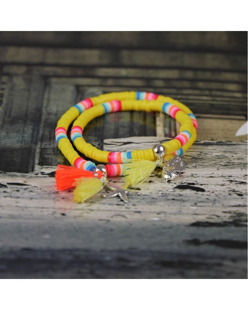 Duo de bracelets assortis Mère / Fille - Jaune