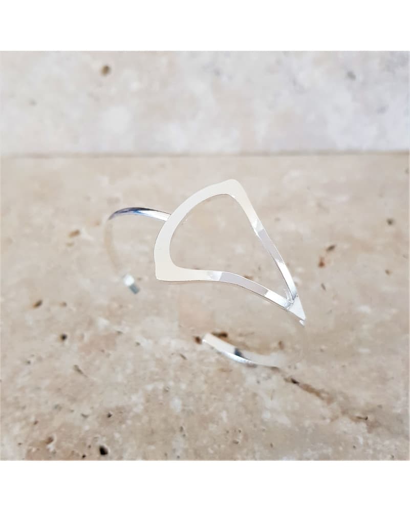 Bracelet jonc ouvert Ma spade - Argenté