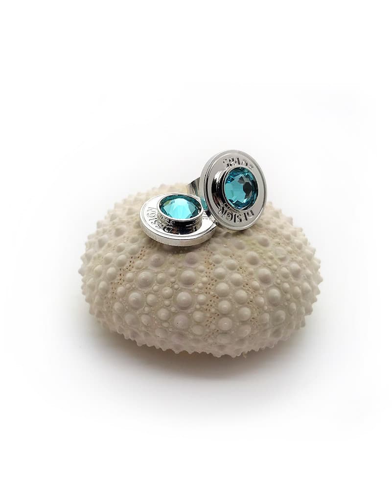 boucles d'oreilles percées hublot - rhodié
