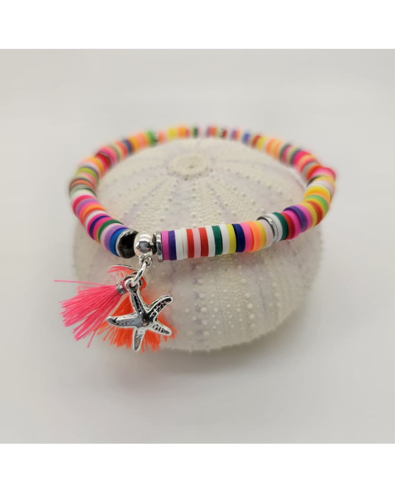 Bracelet Surfeur - Rose Rainbow
