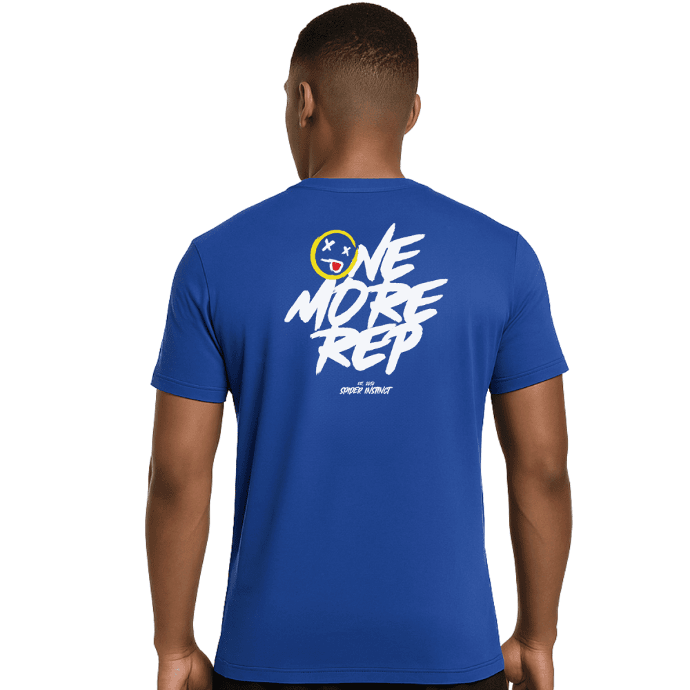 T-shirt One More Rep Blue Homme - Spider Instinct®
