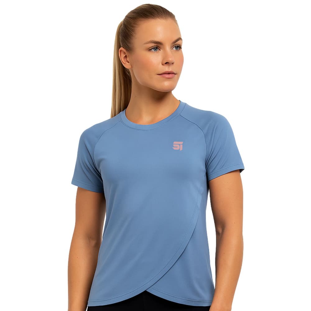 T-shirt Breeze Blue Wrap Femme - Spider Instinct®