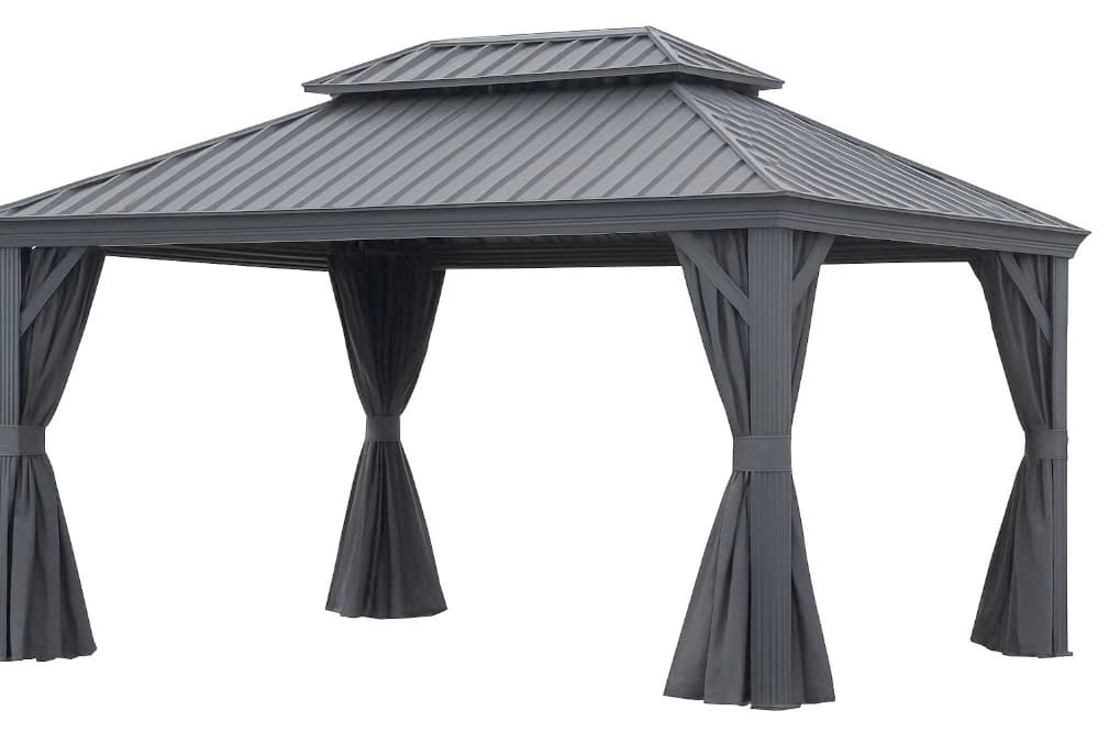 Pawilon Ogrodowy PREMIUM 3.65 x 4.85m Wiata ogrodowa Corciano Stalowy dach
