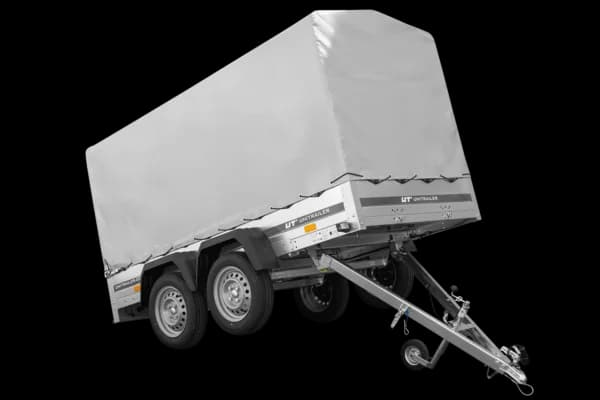 Anhänger Garden Trailer 264/2 KIPP MIT STÜTZRAD, H-1100-HOCHSPRIEGEL UND GRAUER PLANE
