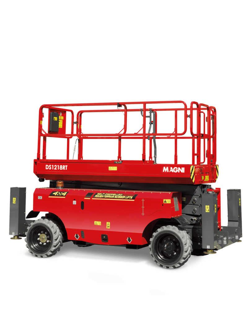 MAGNI DS1218RT Diesel-Scherenarbeitsbühne geländegängig – 12,0 mtr.