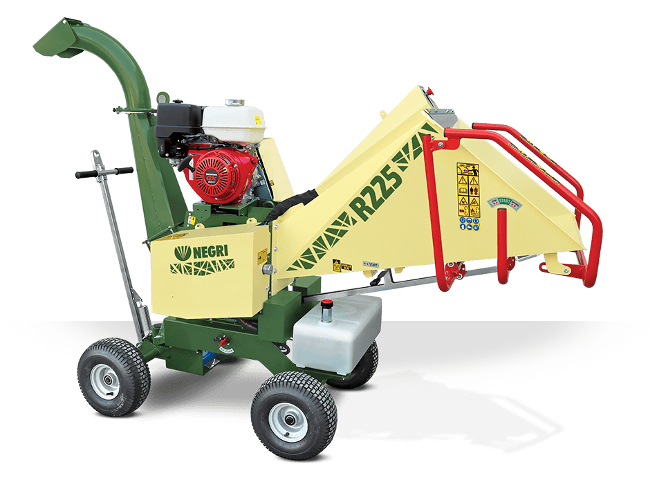 NEGRI Biohäcksler R225 / Benzin-Häcksler mit Transportfahrwerk