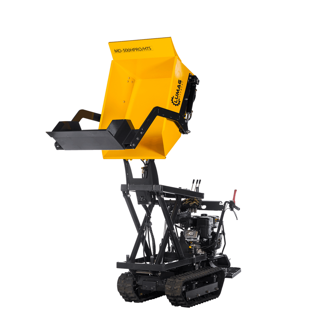 LUMAG MD500HPROHTS Minidumper Hochkipper mit Frontkippmulde und Selbstladeschaufel 500 kg Zuladung