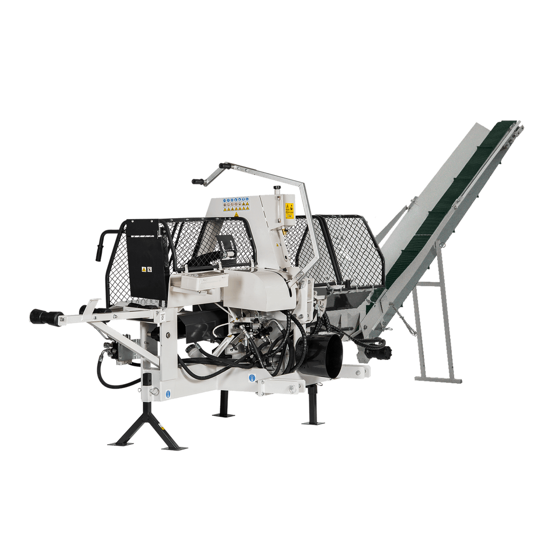 LUMAG SSA400Z | Zapfwellen-Sägespaltmaschine mit Fördenband