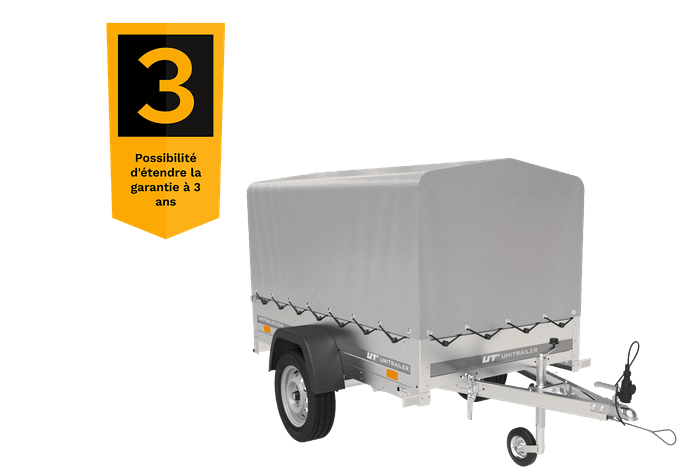 750 kg Anhänger 200 x 125 mit Domdeckel und Überrollbügel Garden Trailer 201 KIPP