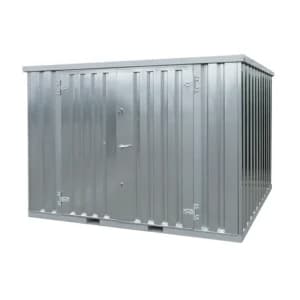 Lagercontainer 4 x 2 m – mit Doppeltür lange Seite (Stahlblau)