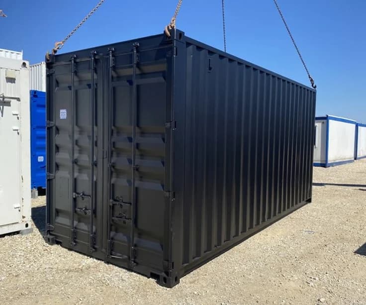 Gastronomie-Container 20 Fuß High Cube mit nach oben öffnender Klappe