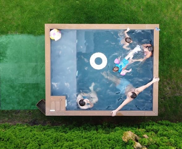 Pool Container Spa 3,0m x 2,5m mit Jacuzzi, Komfort-Paket
