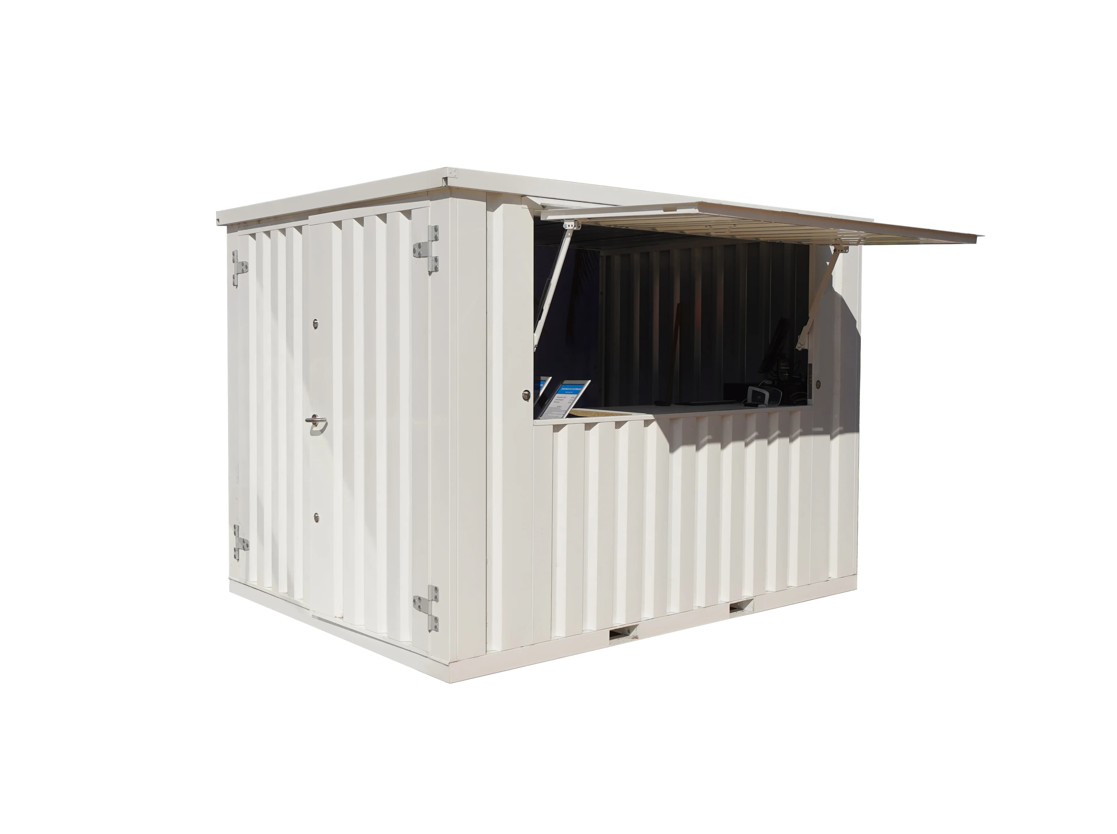 Zerlegbarer Bar Container XL 3×2 m Weiß RAL 9016