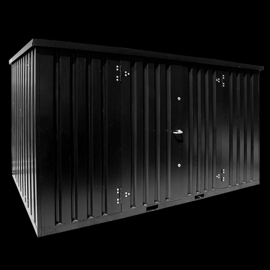 Lagercontainer 4 x 2 m – mit Doppeltür lange Seite (Anthrazit)